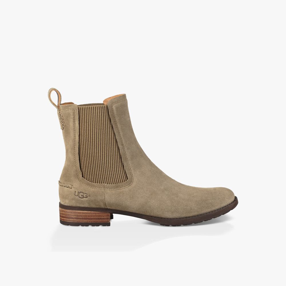 Bottes UGG Hillhurst Chelsea Femme Kaki Soldes 968VCSZP